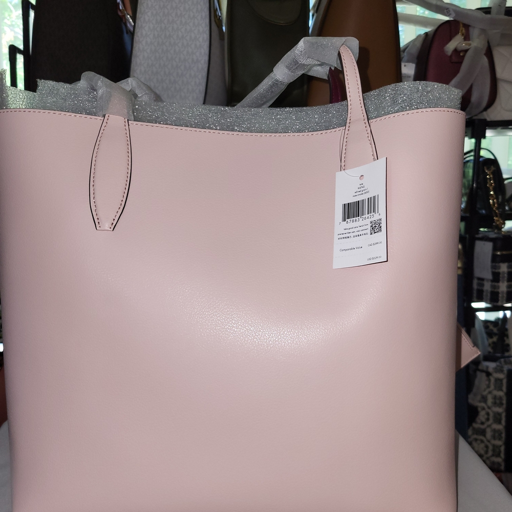 Kate Spade Glitter On Tote + Detachable Wristlet  / Rose Smoke - Picture 2 of 9